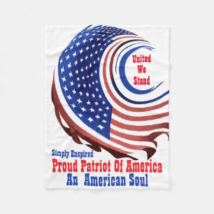 Simply Enspired Proud Patriot Of America Fleece Blanket
