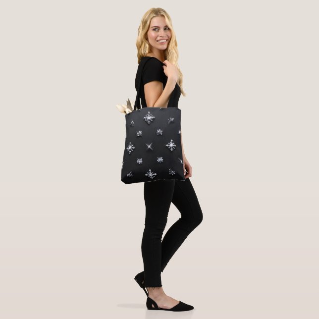 Simply Enspired Sparkling Snowflake Reusable Tote Bag (On Model)