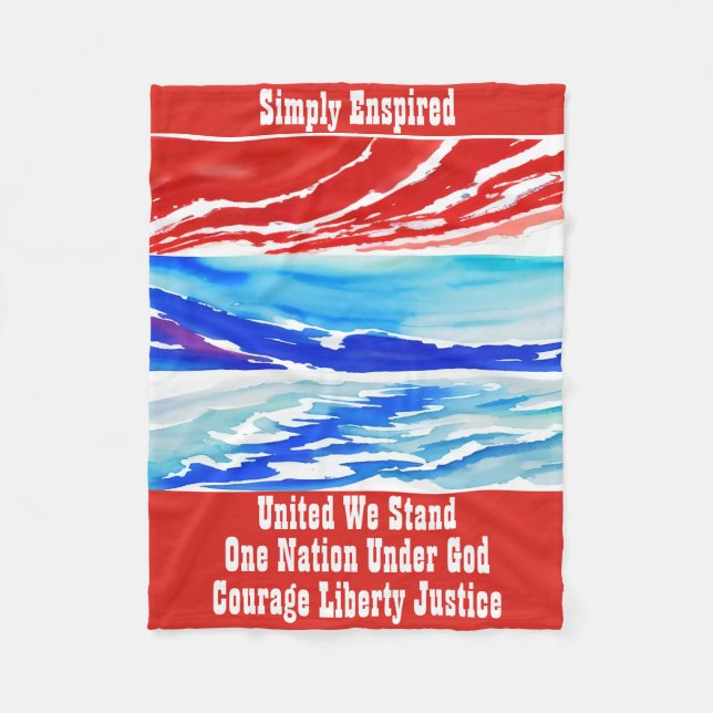 Simply Enspired United We Stand Fleece Blanket (Front)