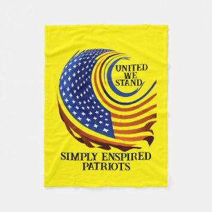 Simply Enspired United We Stand Patriots Fleece Blanket
