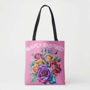 Simply Enspired water colour Roses Tote bag