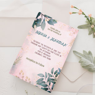Simply Eucalyptus Greenery Wedding Invitation