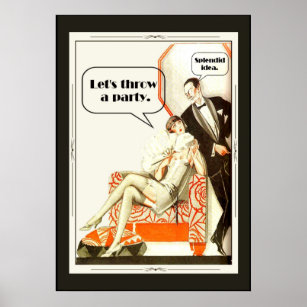 Simply Fabulous Vintage 1920s Art Deco Party Poster
