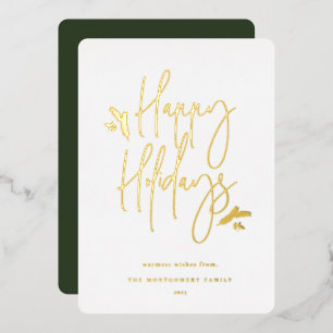 Simply Festive Script Foil Holiday Card