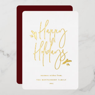 Simply Festive Script Foil Holiday Card