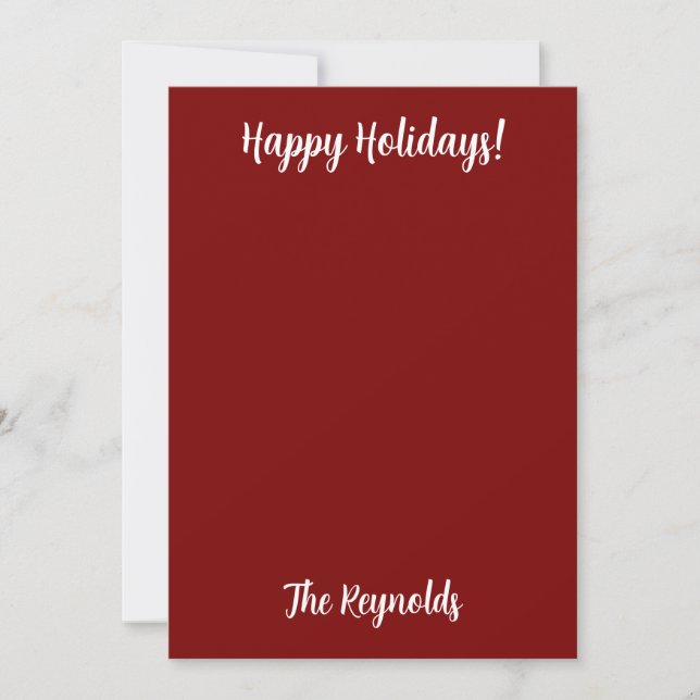Simply Flat Holiday Card (Front)