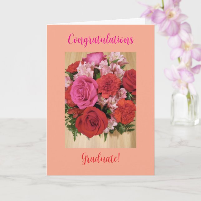Simply Floral, Congratulations Graduate, Card (Orchid)