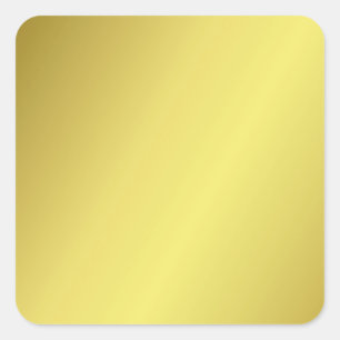 Simply Fun, Bright, and Elegant Golden Yellow Square Sticker