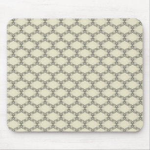 Simply Glamourous Mousepad, Black and Ivory Mouse Mat