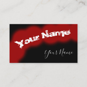 Simply grunge bordeaux and black vanished letters business card