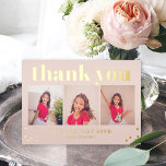 Simply Happy Flat FOIL Grad Thank You Card<br><div class="desc">Modern and stylish thank you card with elegant foil elements. Designed by Berry Berry Sweet (www.berryberrysweet.com). Visit our website for modern and stylish invitations,  announcements,  and personalised gifts.</div>