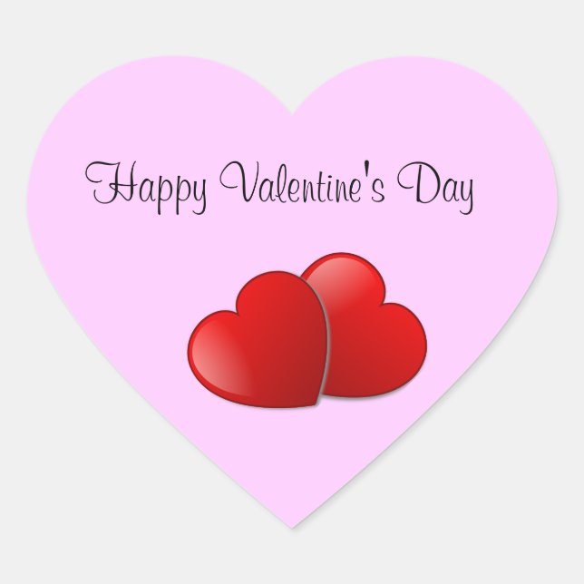 Simply Hearts Valentine Stickers (Front)
