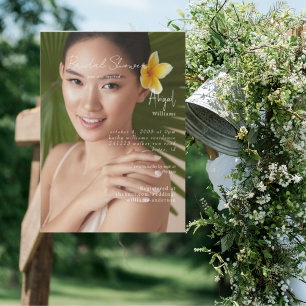 Simply Her Bride Photo Bridal Shower Invitation