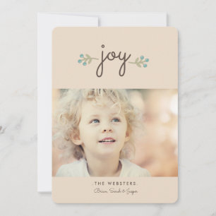 Simply Joy Holiday Photo Card Vanilla