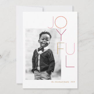 Simply Joyful Holiday Photo Card