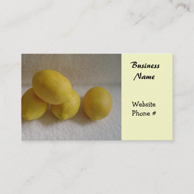 Simply Lemons Business Card (Front)