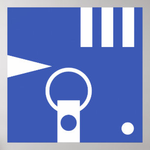 Simply Letter & Icon ART + your colors & ideas Poster