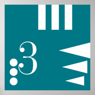 Simply Letter & Icon ART + your colors & ideas Poster