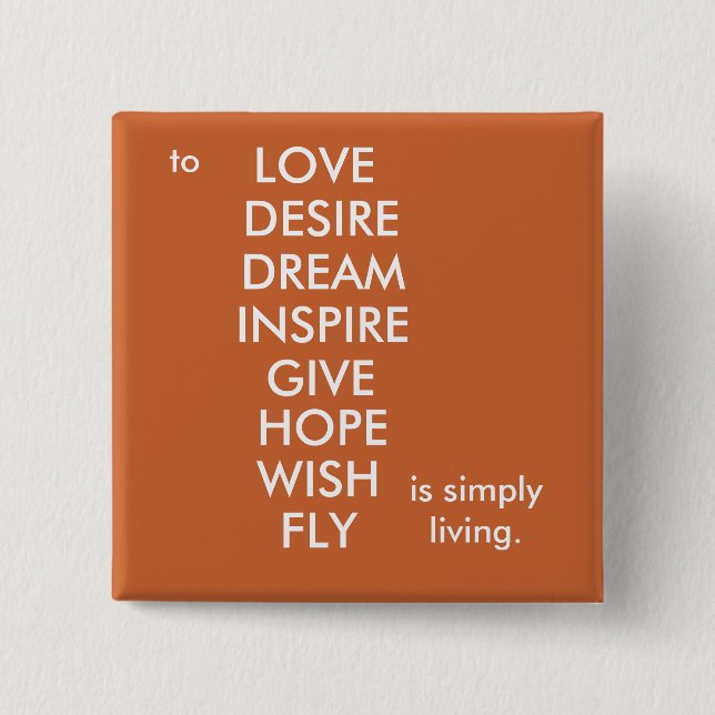 Simply Living 15 Cm Square Badge (Front)