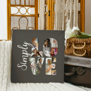 Simply Love 16 Photo Collage Wedding Gift Canvas Print
