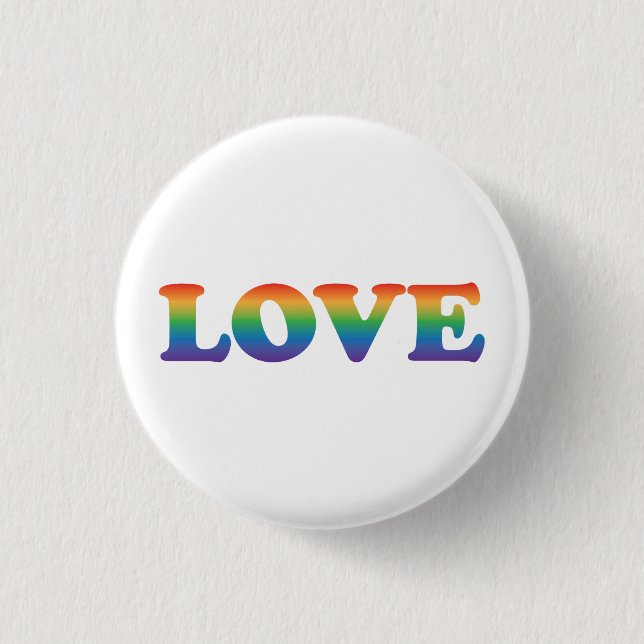 Simply LOVE LGBTQIA Rainbow Pride 3 Cm Round Badge (Front)