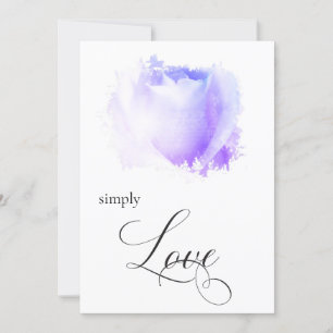 "SIMPLY LOVE Pastel Rose Flower Invitation