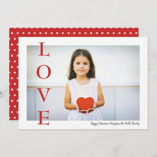 Simply Love Valentine's Day Photo Flat Card