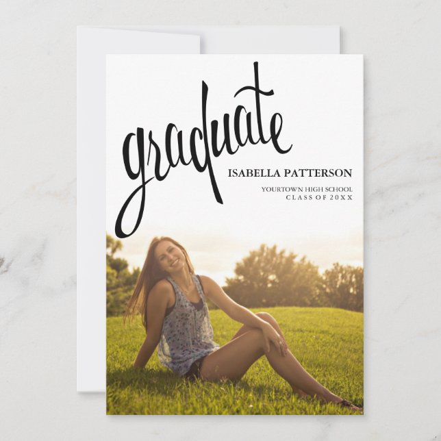 Simply Lovely Photo Graduation Party Invitation (Front)