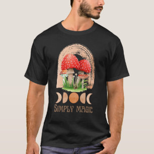 Simply Magic Boho Rainbow Mushroom Moon Phase T-Shirt