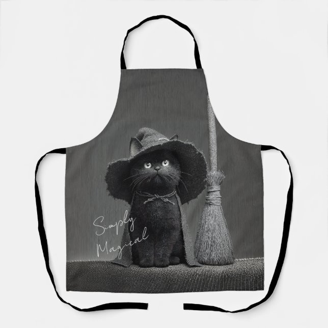 Simply Magical Witch Cat Apron (Front)