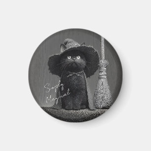 Simply Magical Witch Cat Magnet