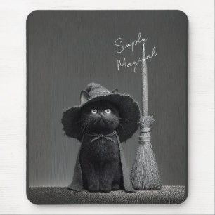 Simply Magical Witch Cat Mouse Mat