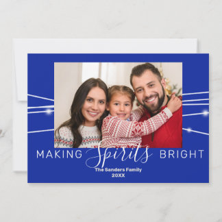 Simply Making Spirits Deep Blue Holiday Card