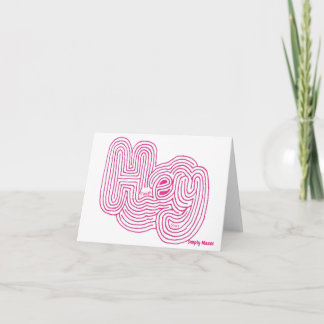 Simply Mazes "Hey" Maze Greeting Card