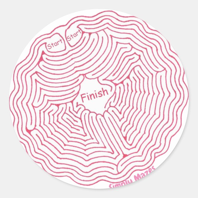 Simply Mazes Spider Web Maze Sticker (Front)