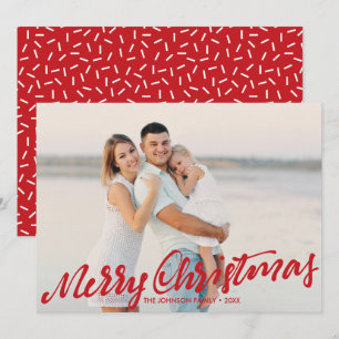 Simply Merry Christmas Full Photo Red Card
