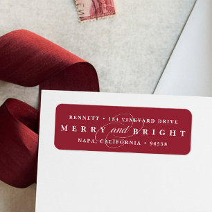 Simply Merry Cranberry Holiday Return Address La