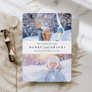 Simply Merry   Holiday Card for Two Photos