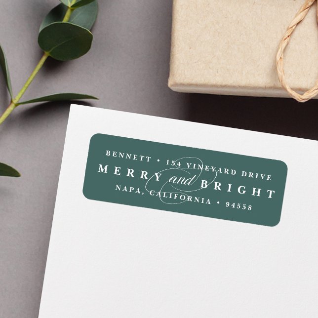 Simply Merry Spruce | Holiday Return Address Label (Creator Uploaded)