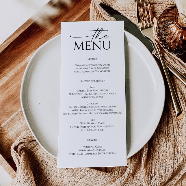 Simply Minimal Wedding Menu (Creator Uploaded)