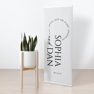 Simply Minimal Wedding  Retractable Banner