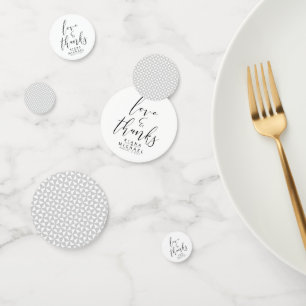 Simply Minimalist Wedding Thanks Black ID523 Confetti