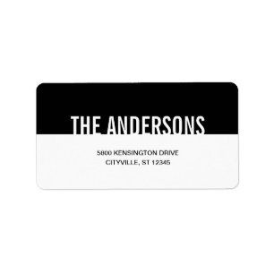 Simply Modern Address Labels - Black