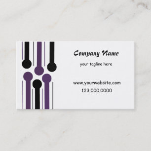 Simply Modern Black and Purple Business Card