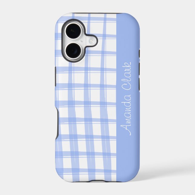 Simply Modern Blue Ink Lattice Design (Back)