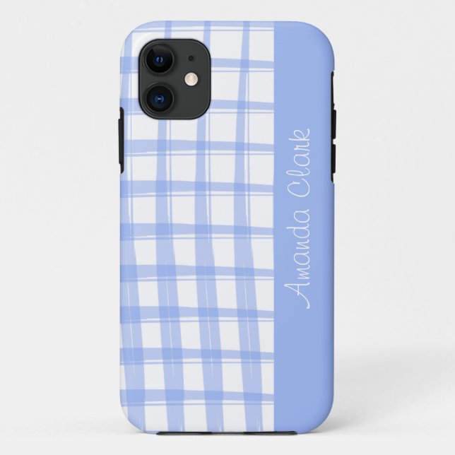 Simply Modern Blue Ink Lattice Design Case-Mate iPhone Case (Back)