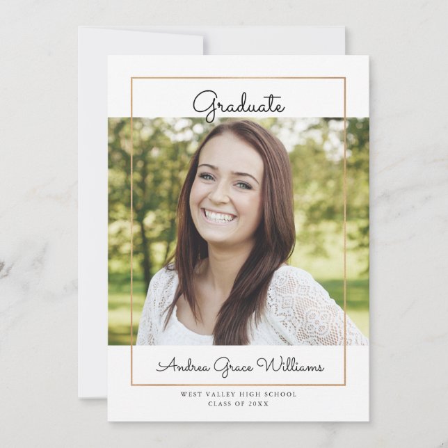Simply Modern Graduation Announcement (Front)