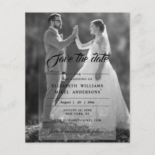 Simply Modern Photo Front & Back Save the Date Flyer