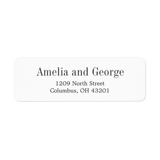 Simply Modern Return Address Labels (Front)
