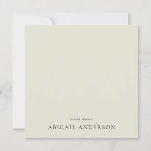 Simply Modern Sage Square Shower Invitation